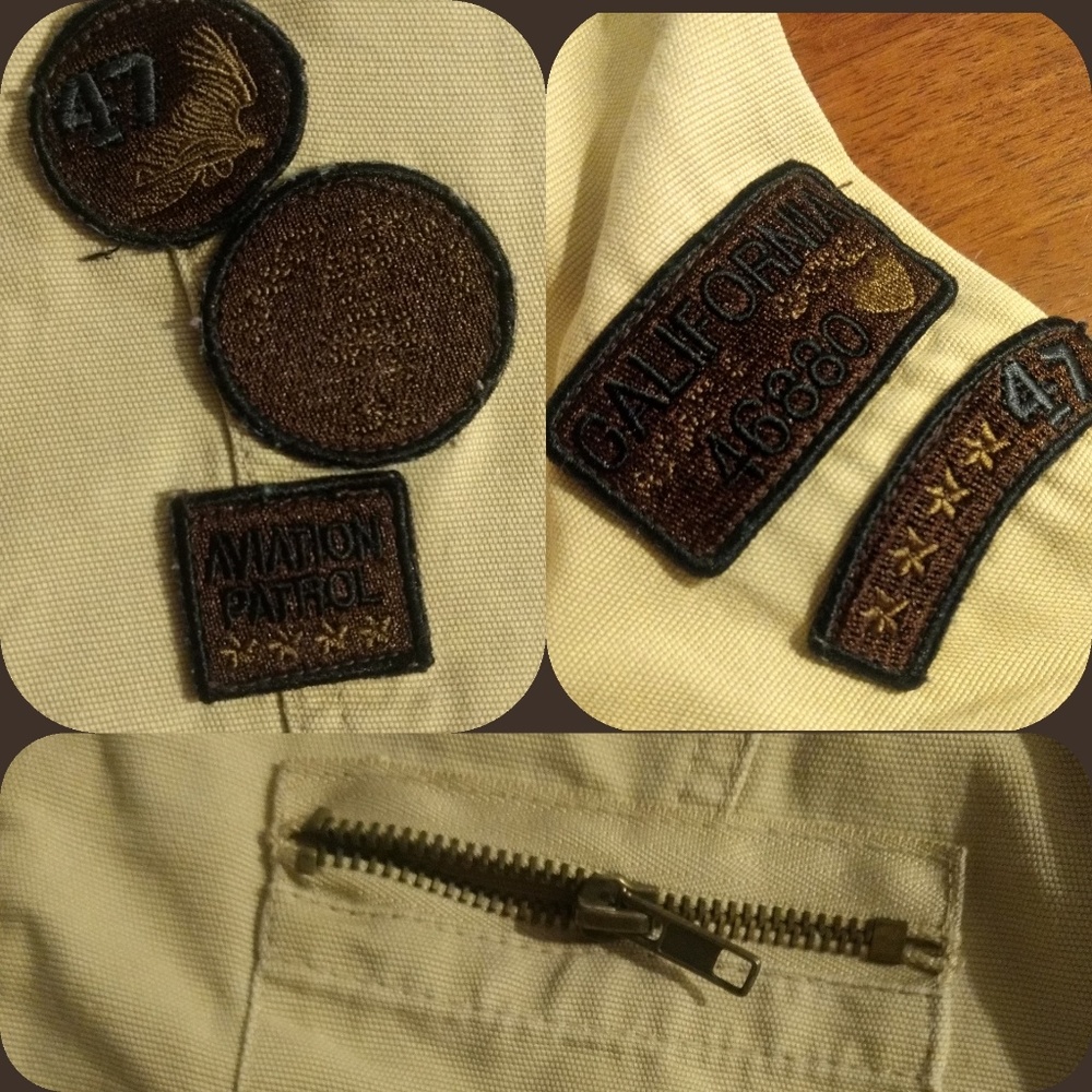 Star Jeans Brand Khaki Tan Canvas Utility Jacket - Picture 5 of 8